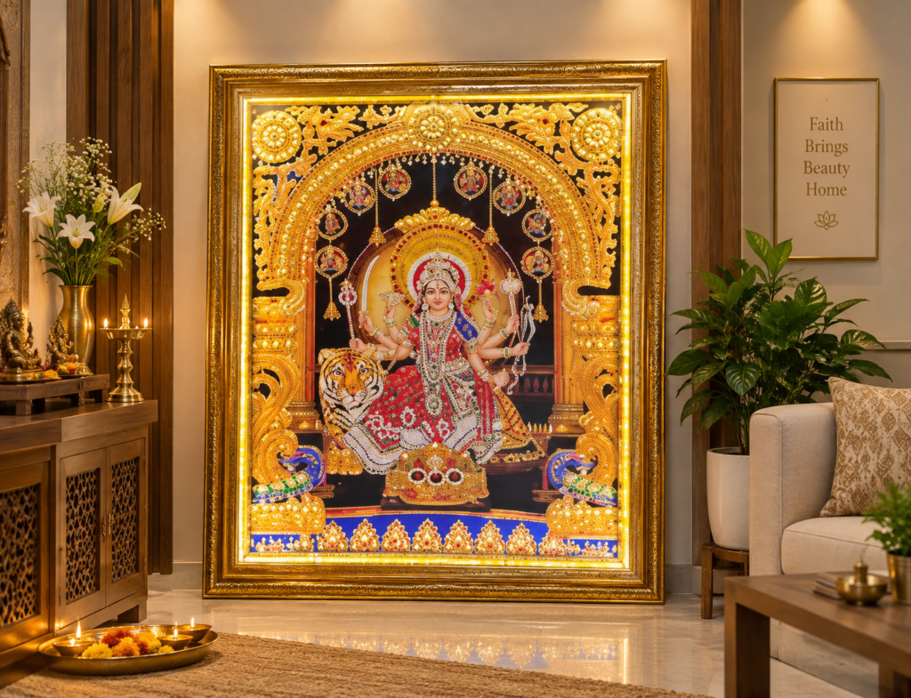 Mata Rani Premium LED Light Devotional Frame